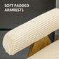 Corduroy Accent Chair Armchair with Wide Seat and Soft Padded Armrests for Reading, Bedroom, Beige