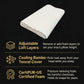 How the Custom Sleep Pillow works — adjustable fill layers designed to keep your neck in neutral alignment all night