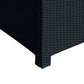 Rattan Side Table Wicker Coffee Table with Glass Top Outdoor Patio Furniture For Patio Poolside Garden Lawn, Black