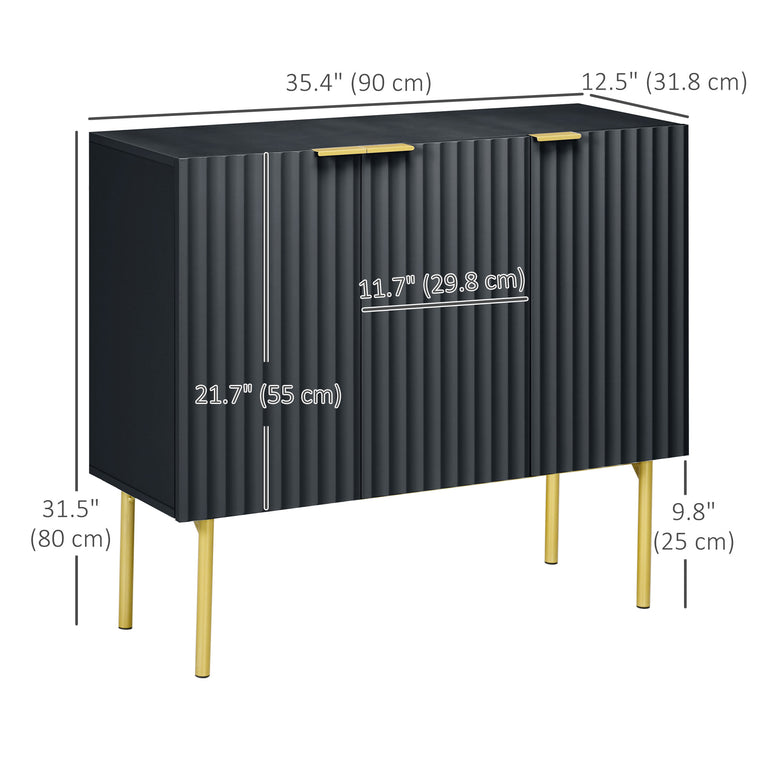 Sideboard Buffet Cabinet with Gold Legs