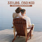 Classic Adirondack Chair, Muskoka Chairs, Garden Deck Chair with Cup Holder for Patio, Indoor, Backyard, Dark Grey