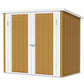5' x 3' Metal Garden Storage Shed, Tool House with Double Doors for Backyard, Patio, Lawn