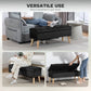 Storage Ottoman with Lid, Velvet Upholstered Storage Bench with Wood Legs for Living Room, Black