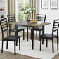 Nelson 5 Piece Dinette Set in Distressed Wood with Two Drop Leaves