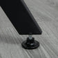 35" Round Dining Table, Modern Dining Room Table with Steel Frame, Space Saving Small Kitchen Table, Brown