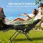 Zero Gravity Chair Set of 2, Folding Reclining Outdoor Lounge Chair with Cup Holder, Headrest, Black