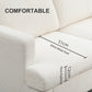 54.3" Loveseat Sofa, 2 Seater Sofa with Removable Cushions, Small Couch with Wood Frame for Living Room, Cream White