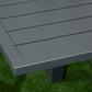 Patio Dining Set for 6, Aluminum Expandable Outdoor Table and 6 Stackable Chairs with Padded Back, Mesh Seat, Black