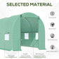 15' x 6.6' x 6.6' Walk-in Tunnel Greenhouse Garden Plant Seed Growing Warm House Outdoor Hot House w/ Roll Up Door, Windows, PE Cover Green