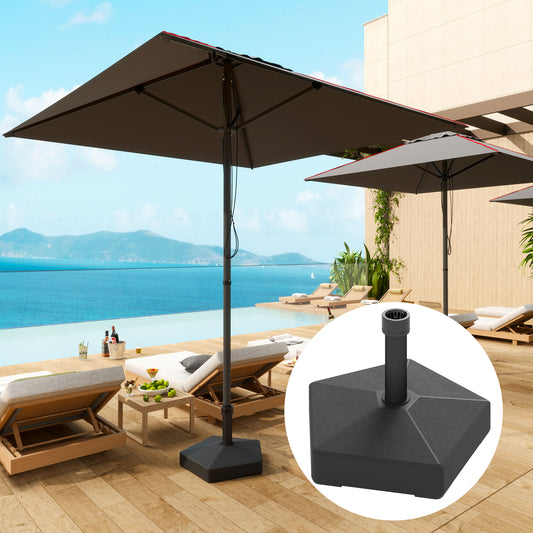 Patio Umbrella Base Holder, Heavy Duty Outdoor Umbrella Stand Base, Poolside, Black