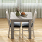 55" Extendable Dining Table for 4-6, Kitchen Table with Steel Slides and Felt Pads for Small Spaces, Grey