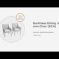 Burkhaus - Dining UPH Arm Chair (Set of 2) - Beige / Dark Brown
