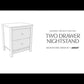 Hallityn - Two Drawer Night Stand - White