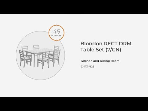 Blondon - Rectangular Drm Table Set (Set of 7) - Brown / Black