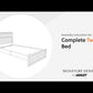 Kozmour - Bookcase Complete Bed Frame
