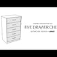 Finch - Five Drawer Chest - 46" Height - Black