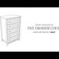 Hallityn - Five Drawer Chest - White