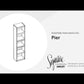 Willowton - Pier - 4 Shelves - Whitewash