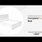 Kozmour - Bookcase Complete Bed Frame