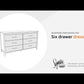 Battelle - Tan - Six Drawer Dresser