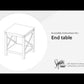 Freedan - Square End Table - Grayish Brown