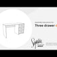 Shawburn - Home Office Desk - White / Dark Charcoal Gray
