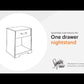 Shawburn - White / Black / Gray - One Drawer Night Stand - Open Cubby