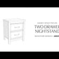 Kerisden - Two Drawer Night Stand - White / Brown