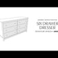 Hallityn - Six Drawer Dresser - White