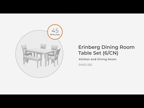 Langwest - Dining Room Table Set (Set of 6) - Brown