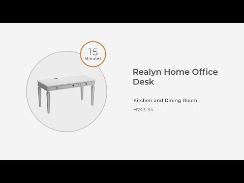 Realyn - Home Office Desk - Light Brown