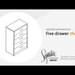 Flannia - White - Five Drawer Chest - 46" Height