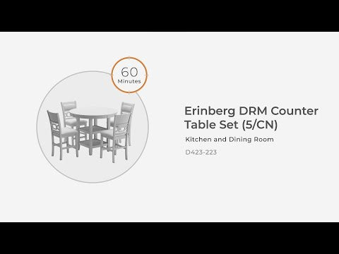Erinberg - Dining Room Counter Table Set (Set of 5) - Antique White