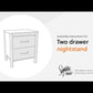 Battelle - Tan - Two Drawer Night Stand