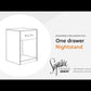 Finch - Black - One Drawer Night Stand - 23" Height