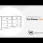 Paxberry - Six Drawer Dresser - Vinyl-Wrapped - Whitewash