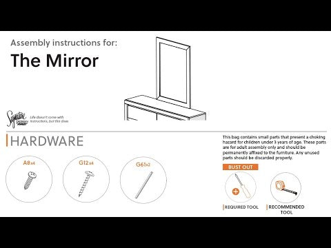 Hasbrick - Bedroom Mirror - Tan