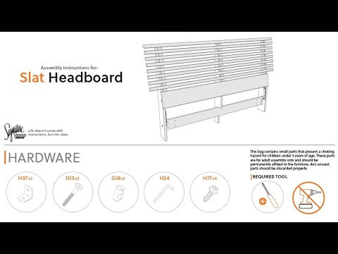 Danziar - King Slat Headboard - Black