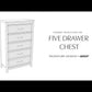 Kerisden - Five Drawer Chest - White / Brown