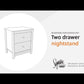 Hallityn - White - Two Drawer Night Stand