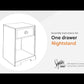 Paxberry - One Drawer Night Stand - Open Cubby - Whitewash