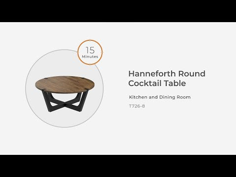 Hanneforth - Round Cocktail Table - Brown