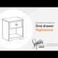 Paxberry - Whitewash - One Drawer Night Stand - Open Cubby