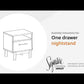 Calverson - Mocha - One Drawer Night Stand - Medium