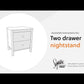 Simmenfort - Two Drawer Night Stand - Navy Blue