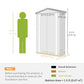 Apex Roof Metal Garden Shed with Shelf