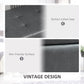 44" PU Leather Tufted Ottoman Shoe Bench Storage Chest Hallway Grey