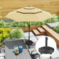 Black Resin Round Umbrella Base, 46 lbs with Wheels