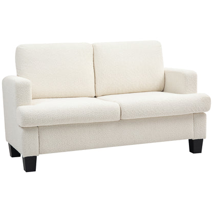 54.3" 2-Seater Loveseat Sofa with Wood Frame - Cream White