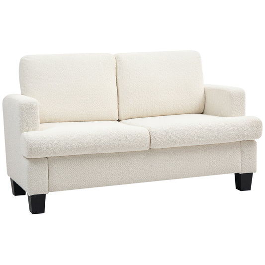 54.3" 2-Seater Loveseat Sofa with Wood Frame - Cream White